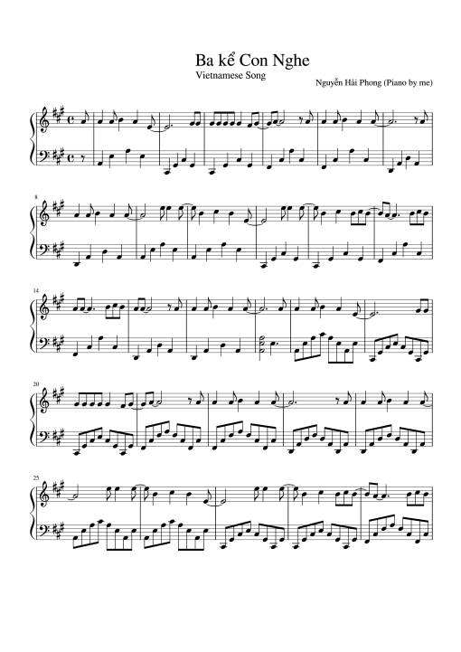 Ba kể Con Nghe Piano