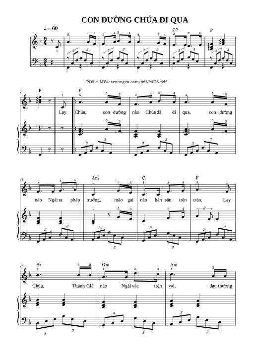 Con đường Chúa đã đi qua Piano đệm hát