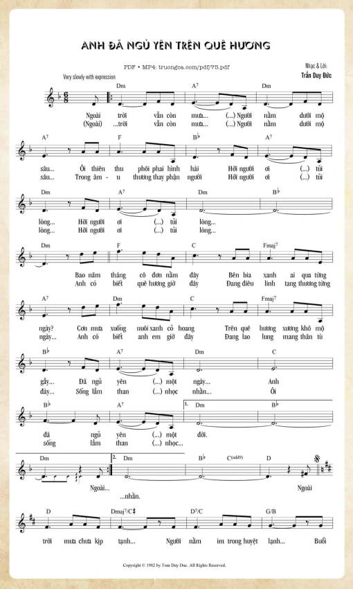 Anh đã ngủ yên trên quê hương