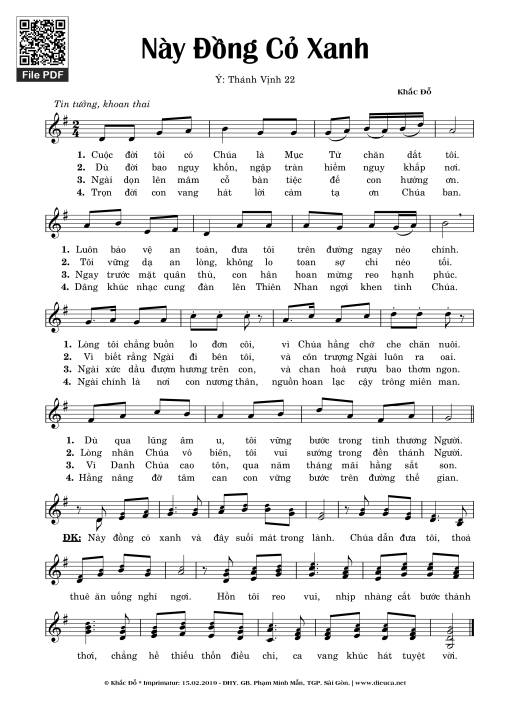 Này đồng Cỏ Xanh (Thánh Vịnh 22)