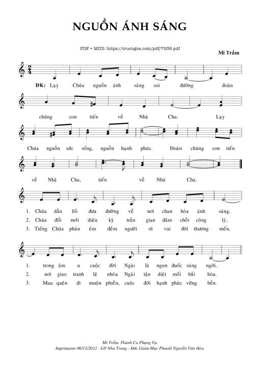Nguồn ánh Sáng - Lm. Mi Trầm