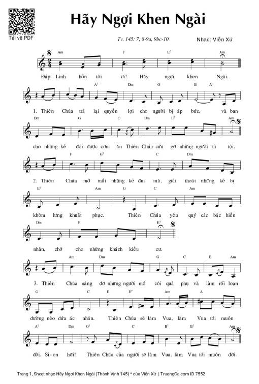 Hãy Ngợi Khen Ngài (Thánh Vịnh 145)