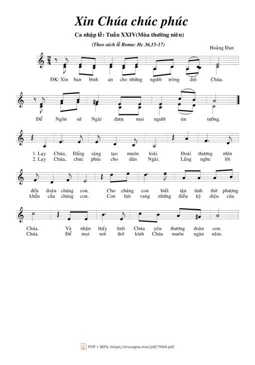 Xin Chúa Chúc Phúc (hc. 36)