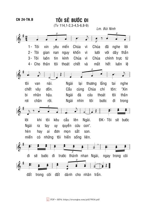 Tôi Sẽ Bước đi (Thánh Vịnh 114)