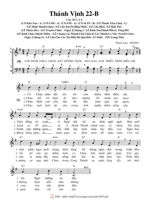 Tết Trung Thu (Thánh Vịnh 22)