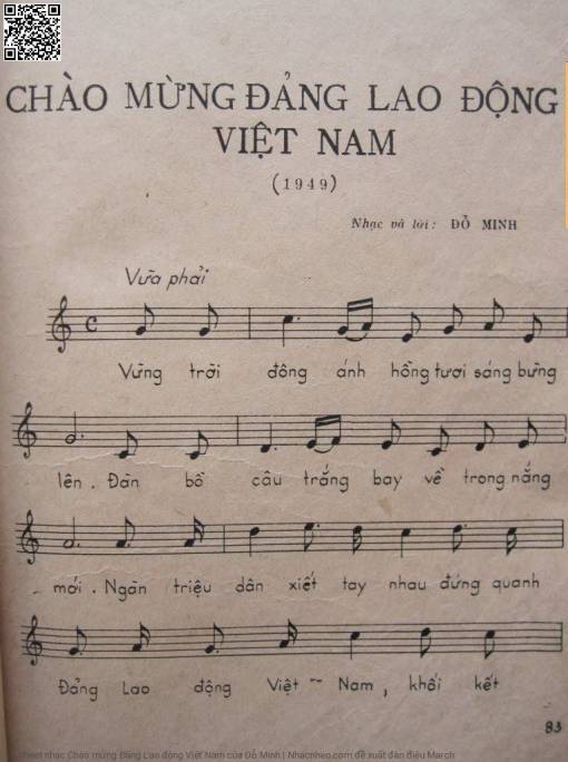 Sheet nhạc PDF bài Chào mừng Đảng Lao động Việt Nam