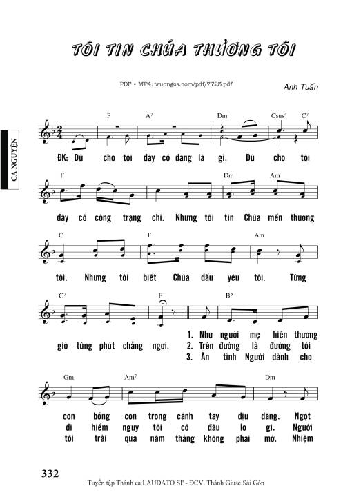 Tôi Tin Chúa Thương Tôi