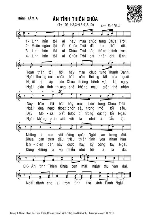 ân Tình Thiên Chúa (Thánh Vịnh 102)