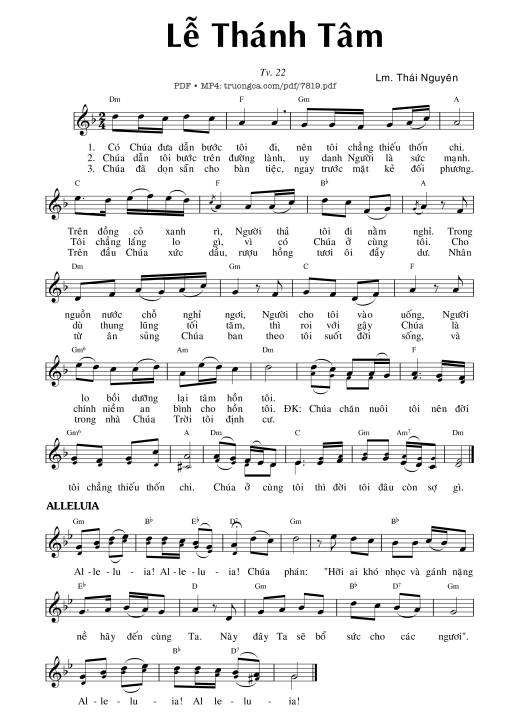 Lễ Thánh Tâm - Năm C (Thánh Vịnh 22)