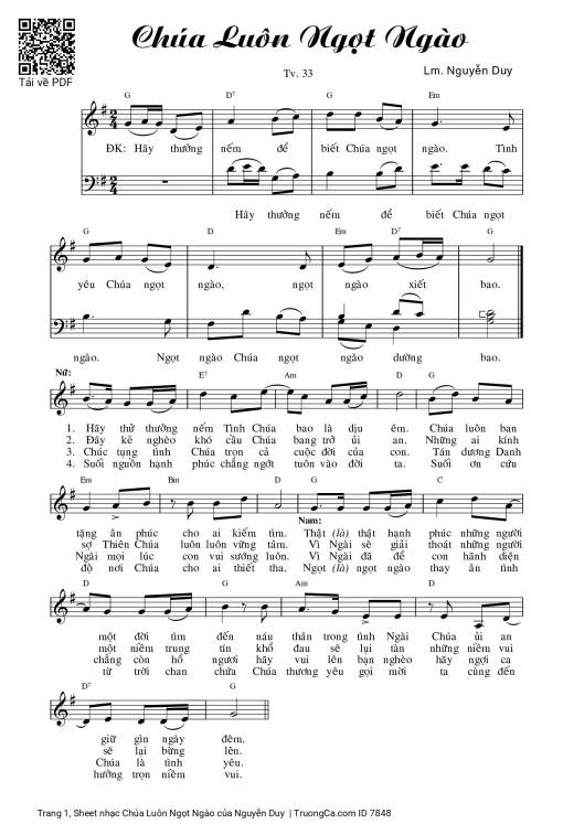 Chúa Luôn Ngọt Ngào