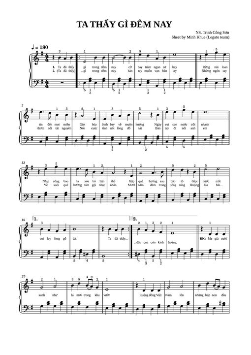 Sheet nhạc PDF bài Ta Đã Thấy Gì Trong Đêm Nay sheet piano