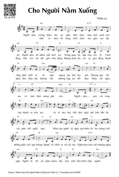 Cho Người Nằm Xuống