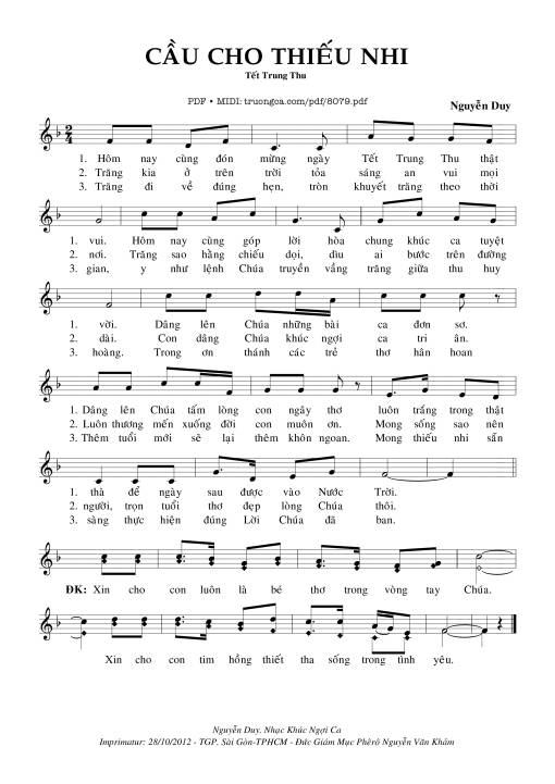 Cầu Cho Thiếu Nhi