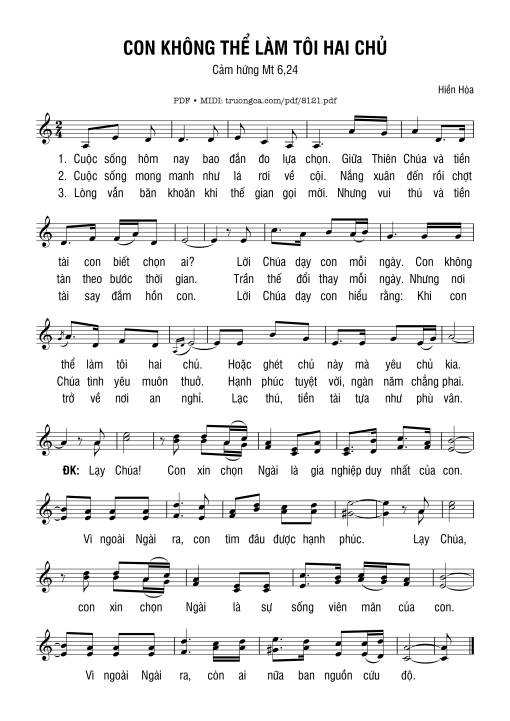 Con Không Thể Làm Tôi Hai Chủ