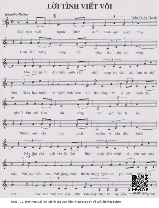 Lời tình viết vội