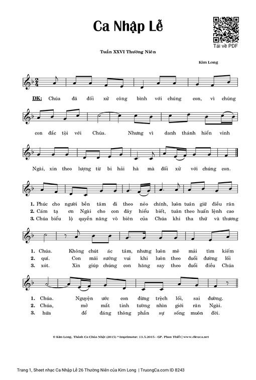 Ca Nhập Lễ 26 Thường Niên