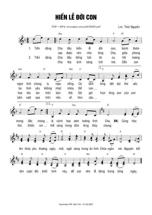 Hiến Lễ đời Con