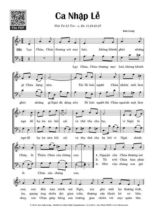 Sheet nhạc PDF bài Ca Nhập Lễ (lễ Tro)
