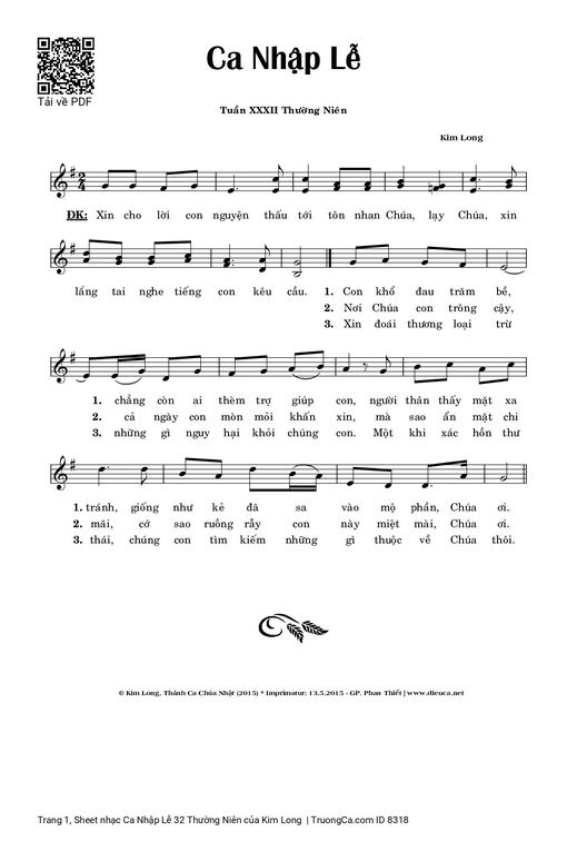 Ca Nhập Lễ 32 Thường Niên