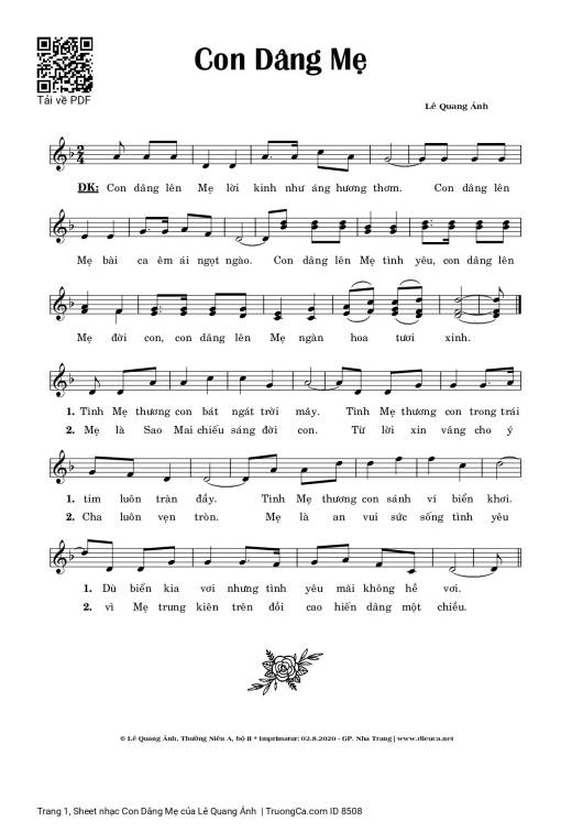 Con Dâng Mẹ - Lê Quang Ánh