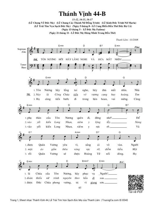 Thánh Vịnh 44, Lễ Trái Tim Vẹn Sạch đức Mẹ