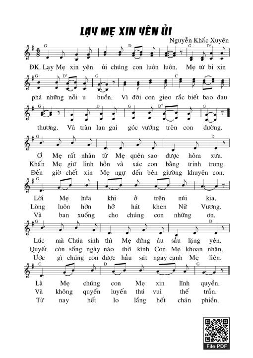 Lạy Mẹ Xin Yên ủi