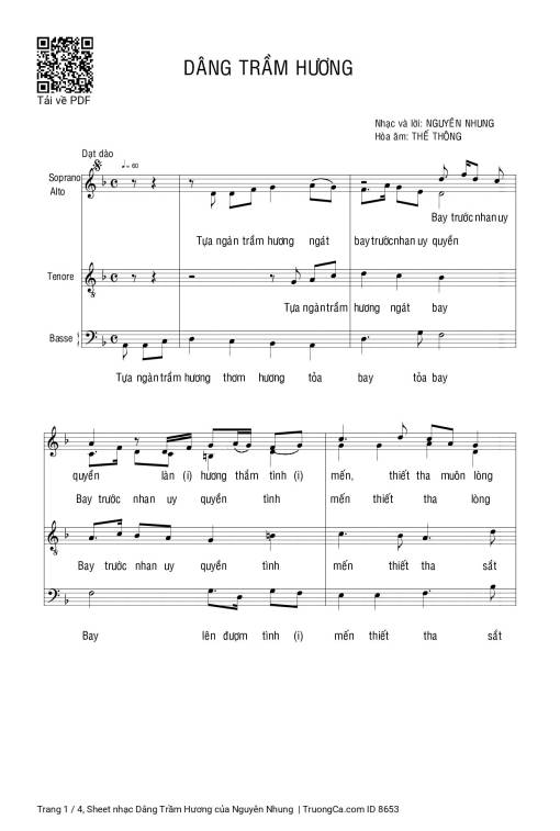 Dâng Trầm Hương, sheet 3 bè