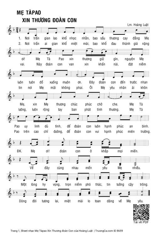 Mẹ Tàpao Xin Thương đoàn Con