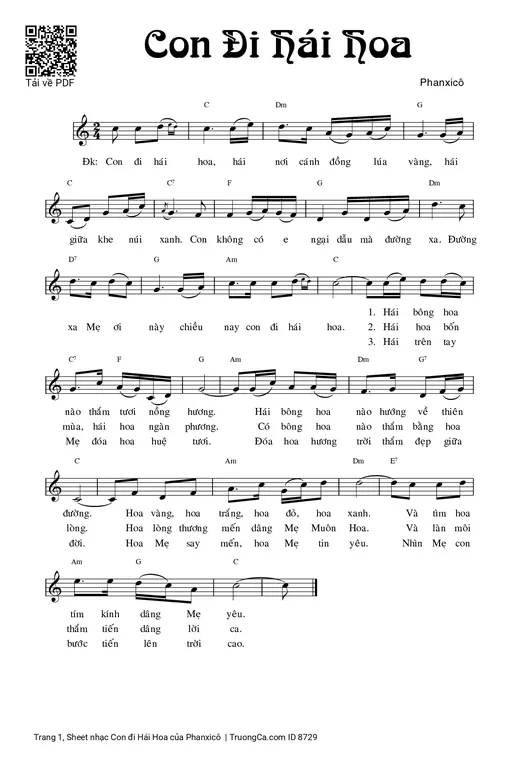 Con đi Hái Hoa - Phanxicô