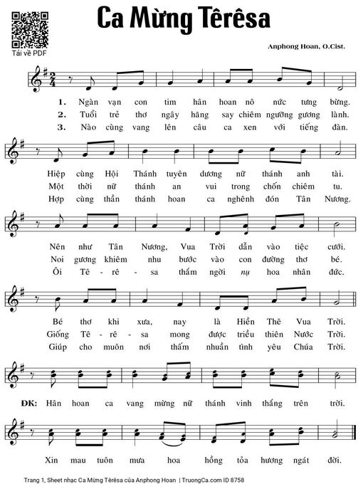 Ca Mừng Têrêsa