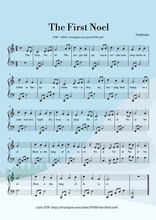 The First Noel sheet Piano