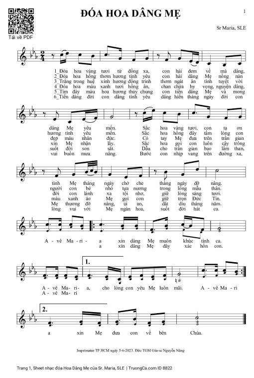 đóa Hoa Dâng Mẹ