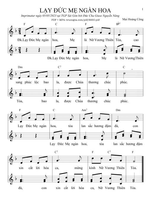 Lạy đức Mẹ Ngàn Hoa