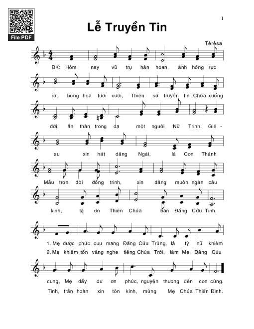 Lễ Truyền Tin - Sr. Têrêsa