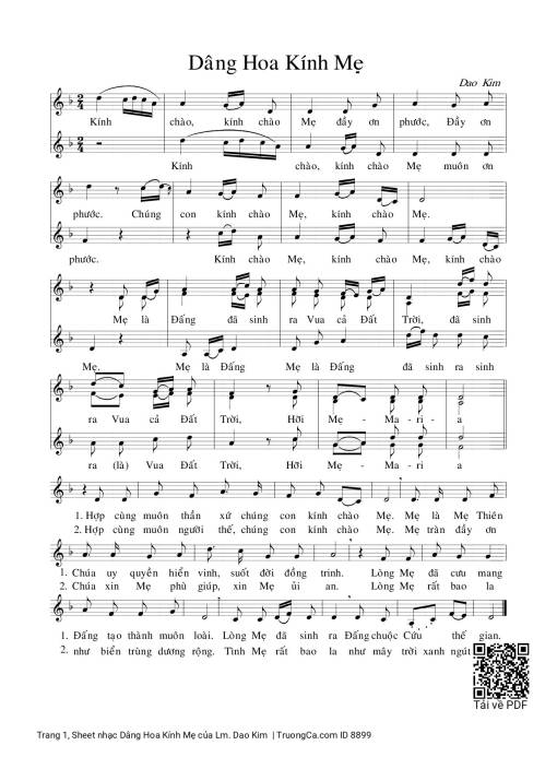 Dâng Hoa Kính Mẹ