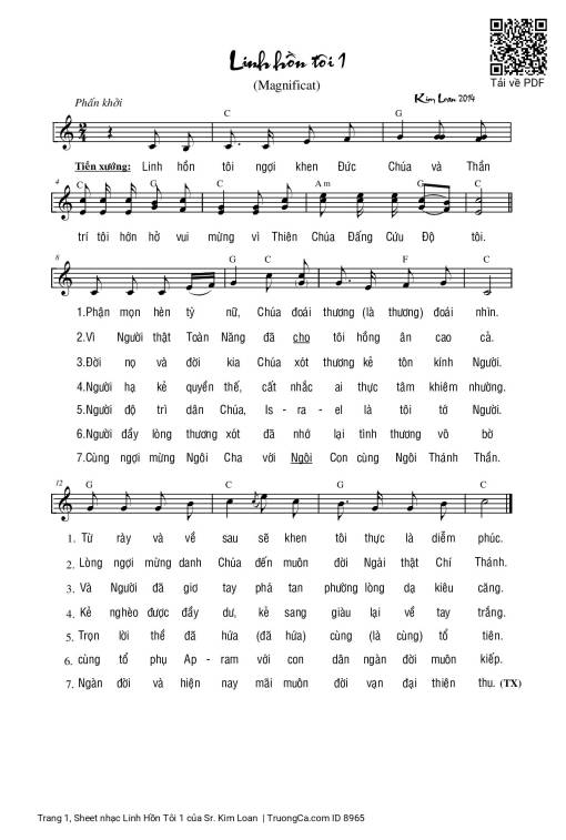 Linh Hồn Tôi 1 - Sr. Kim Loan