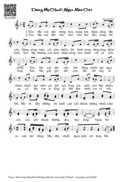 Dâng Mẹ Chuỗi Ngọc Mân Côi