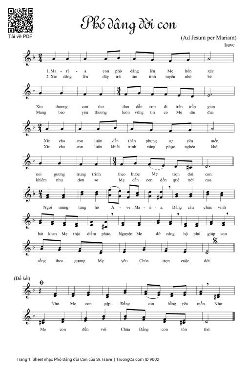 Phó Dâng đời Con