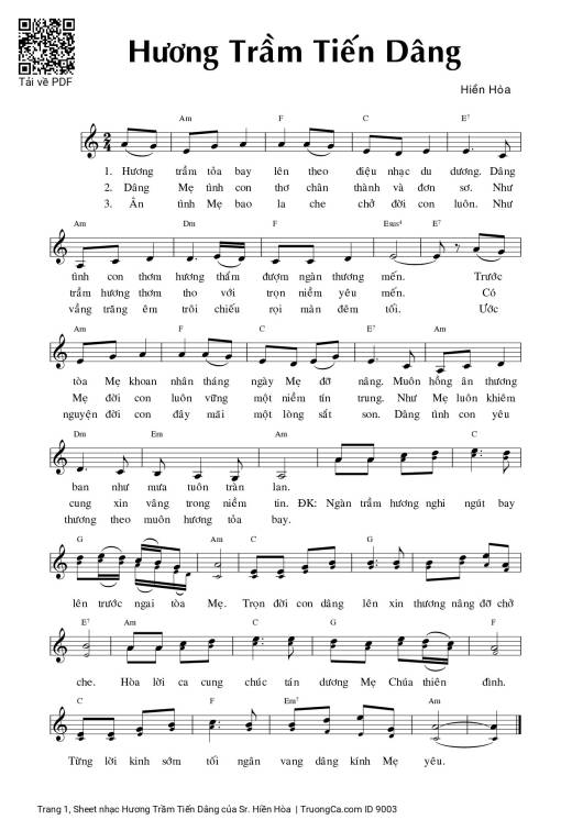 Hương Trầm Tiến Dâng