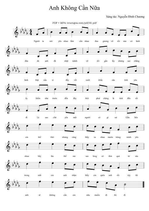 Anh không cần em nữa