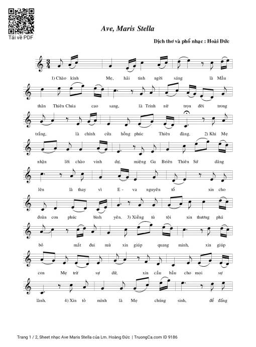 Ave Maris Stella - Lm. Hoàng Đức