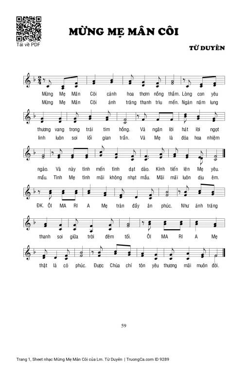 Mừng Mẹ Mân Côi