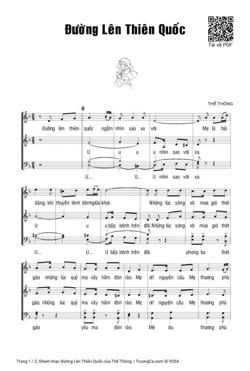 Sheet nhạc PDF bài đường Lên Thiên Quốc