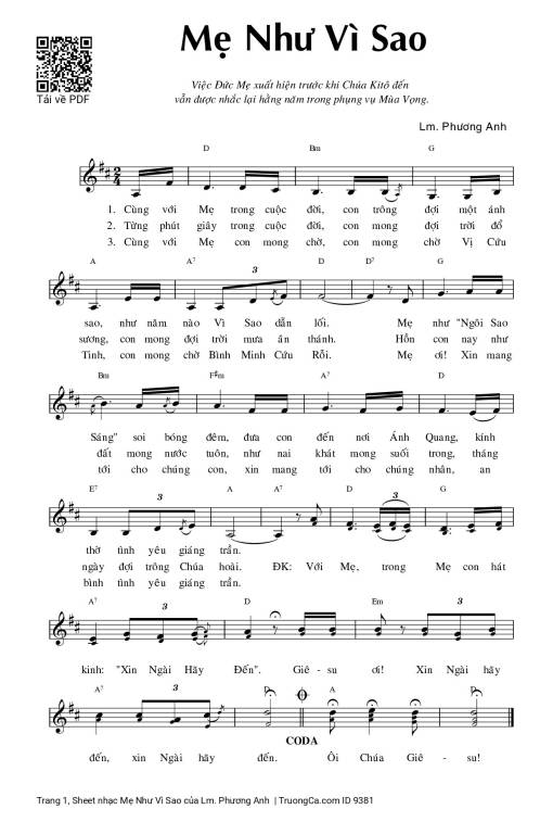 Mẹ Như Vì Sao - Lm. Phương Anh