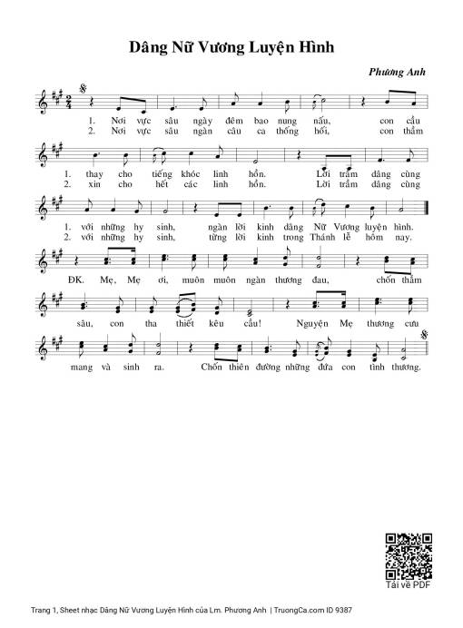 Dâng Nữ Vương Luyện Hình