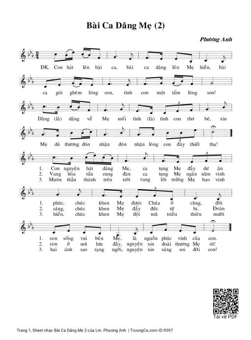 Bài Ca Dâng Mẹ 2