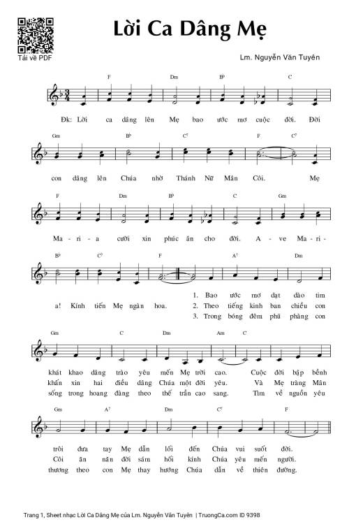 Lời Ca Dâng Mẹ