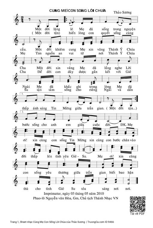 Cùng Mẹ Con Sống Lời Chúa