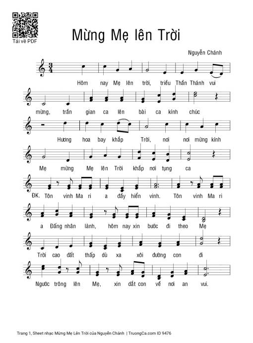 Mừng Mẹ Lên Trời