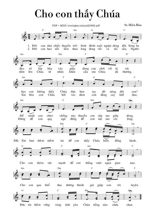 Cho con thấy Chúa Piano